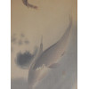 EARLY 20TH JAPANESE WATERCOLOR PAINTING KOI FISH PIC-1