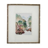 ANTIQUE CHINESE SILK COLORED LANDSCAPE EMBROIDERY PIC-0