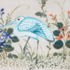 ANTIQUE CHINESE SILK COLOR BIRD FLOWER EMBROIDERY PIC-2