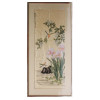 A VINTAGE CHINESE WATERCOLOR OF FLOWERS AND BIRDS PIC-0