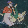 INDO PERSIAN MUGHAL EROTIC PAINTING W MANUSCRIPT PIC-2