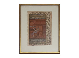 ANTIQUE INDIAN MUGHAL EROTIC PAINTING MANUSCRIPT