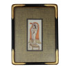 INDIAN MUGHAL EROTIC PAINTING OF DANCER FRAMED PIC-0