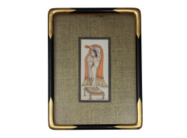 INDIAN MUGHAL EROTIC PAINTING OF DANCER FRAMED