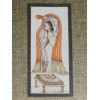 INDIAN MUGHAL EROTIC PAINTING OF DANCER FRAMED PIC-1