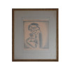 MIKHAIL LARIONOV LITHOGRAPH PORTRAIT OF AKHMATOVA PIC-0