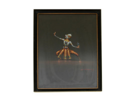 A VINTAGE PAINTING OF THAI DANCER BY CHAROEN