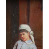 AN OIL PAINTING OF WOMAN PAINTER SIGNED BY ARTIST PIC-2