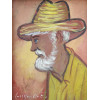 OIL PAINTING PORTRAIT OF OLD MAN SIGNED BY ARTIST PIC-1