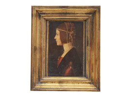 AFTER AMBROGIO PREDIS OIL PAINTING LADY PORTRAIT