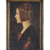 AFTER AMBROGIO PREDIS OIL PAINTING LADY PORTRAIT PIC-1