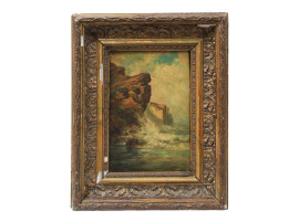 RUSSIAN OIL PAINTING SEASCAPE BY FRANZ ROUBAUD