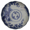 AN ANTIQUE JAPANESE BLUE & WHITE PORCELAIN PLATE PIC-0