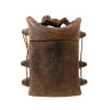 AN OLD AFRICAN WOODEN SADDLE BAG PIC-2