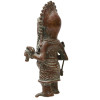 ANTIQUE BENIN AFRICAN BRONZE-CAST WARRIOR FIGURE PIC-3