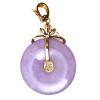 A CHINESE LILAC JADE PENDANT WITH 14K GOLD LOOP PIC-0