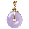 A CHINESE LILAC JADE PENDANT WITH 14K GOLD LOOP PIC-1