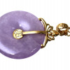 A CHINESE LILAC JADE PENDANT WITH 14K GOLD LOOP PIC-2