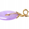 A CHINESE LILAC JADE PENDANT WITH 14K GOLD LOOP PIC-3