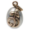 A RUSSIAN EASTER EGG 56K GOLD & SILVER PENDANT PIC-0