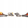 A JEWELRY SET OF AMBER & SILVER RINGS AND PENDANT PIC-4