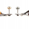 A JEWELRY SET OF AMBER & SILVER RINGS AND PENDANT PIC-6