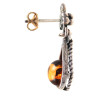 A JEWELRY SET OF AMBER & SILVER RINGS AND PENDANT PIC-7