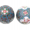 A RUSSIAN EASTER EGG GILT SILVER ENAMEL CLOISONNE PIC-3