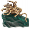 RUSSIAN GILT SILVER AND MALACHITE STATUE PETER I PIC-5