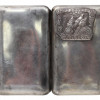 A RUSSIAN SILVER CIGARETTE CASE W AMETHYST BUTTON PIC-6