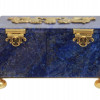 A RUSSIAN JEWELRY BOX LAPIS LAZULI GILT SILVER PIC-1