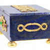 A RUSSIAN JEWELRY BOX LAPIS LAZULI GILT SILVER PIC-2