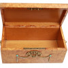 RUSSIAN KARELIAN BIRCH BOX WITH SILVER AND STONES PIC-7