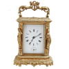 A FRENCH GILT BRASS FIGURAL CARRIAGE CLOCK PIC-0