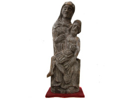 AFTER BUONARROTI PIETA WOOD STATUE MARY AND JESUS