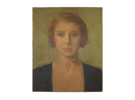 20TH CENTURY OIL PAINTING PORTRAIT OF A WOMAN