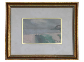 A CHARLES HUTSON AMERICAN PASTEL PAINTING