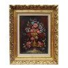 VINTAGE OIL PAINTING STILL LIFE WITH FLOWERS PIC-0