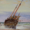 BRITISH OIL ON BOARD PAINTING BY GEORGE CHAMBERS PIC-2