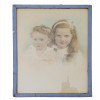 PAIR OF VINTAGE PORTRAITS PAINTINGS MAN TWO GIRLS PIC-1