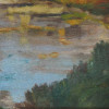 AN OIL ON CANVAS PAINTING WITH AUTUMN LANDSCAPE PIC-1