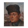 A RUSSIAN OIL PAINTING SIGNED BURLIUK, 1920 PIC-0