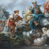 AN OIL ON CANVAS PAINTING AFTER FRANCOIS BOUCHER PIC-3