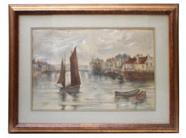 A WATERCOLOR PAINTING SIGNED E. OUTHWAITE, 1913