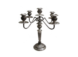 A VINTAGE SILVER PLATED CUPRONICKEL CANDLE HOLDER