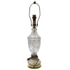 A VINTAGE CRYSTAL CUT GLASS TABLE LAMP PIC-0