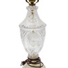 A VINTAGE CRYSTAL CUT GLASS TABLE LAMP PIC-1