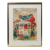 A VINTAGE SIGNED WATERCOLOR ON PAPER PAINTING PIC-0