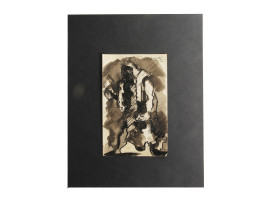 A JACQUES LIPCHITZ ORIGINAL INK ON PAPER PAINTING