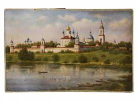 A NIKOLAI NEVREV RUSSIAN OIL PAINTING, 19TH C.